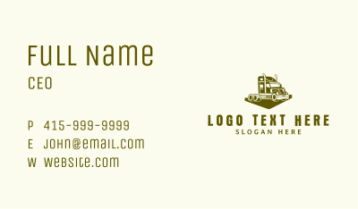 Trading Freight Truck Business Card
