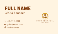 Wheat Donut Anchor Emblem  Business Card