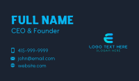 Networking Company Letter E  Business Card