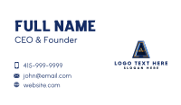 3d Letter A Company Business Card