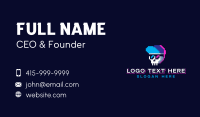 Pixelated Skull Sunglasses Business Card Design