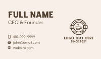 Coffee Steam Badge Business Card Design