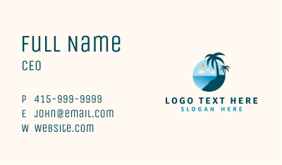 Palm Tree Summer Business Card