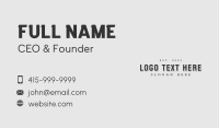 Wordmark Business Card example 1