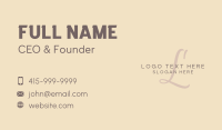 Feminine Business Lettermark Business Card