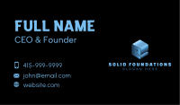 3D Cube Letter E Business Card Design