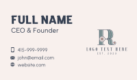 Ethnic Letter R Business Card Design