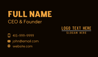 Generic Yellow Firm Business Card