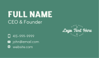 Arbor Business Card example 2