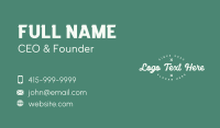 Organic Cafe Wordmark Business Card