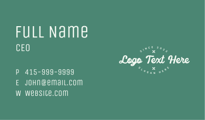 Organic Cafe Wordmark Business Card Image Preview