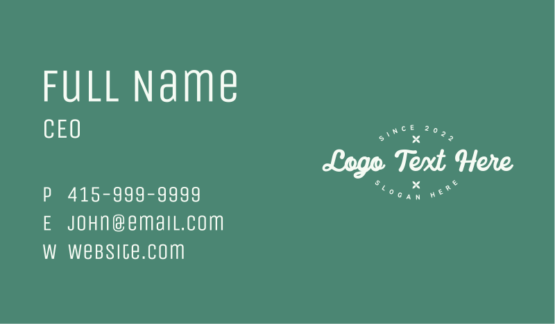 Arbor Business Card example 2