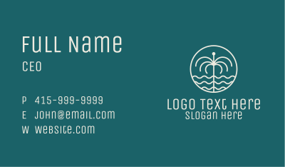 Tropical Water Fountain Business Card