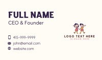 Kids Kindergarten Learning Business Card