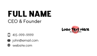 Asian Food Wordmark Business Card Design