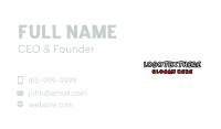 Scary Generic Wordmark Business Card