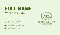 Green Monoline  Plane Business Card Design