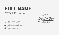 Vintage Script Wordmark Business Card