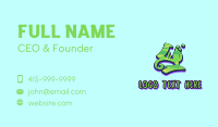 Green Graffiti Art Number 4 Business Card