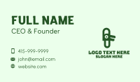 Green Alligator Clip Business Card Design