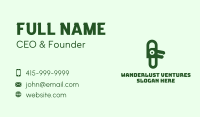 Green Alligator Clip Business Card