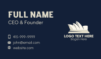 White Sydney Opera House Harbor Landmark Business Card