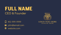 Gold Pedestal Column Business Card