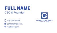 Blue Square G Business Card Design