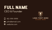 Bull Horn Crest Business Card
