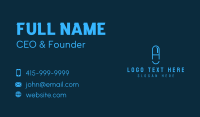 Blue Capsule Letter A Business Card