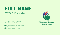 Organic Heart Leaf Business Card
