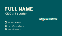 Vintage Brand Wordmark Business Card