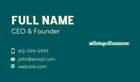 Vintage Brand Wordmark Business Card Image Preview