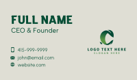 Natural Leaf Letter C Business Card