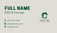 Natural Leaf Letter C Business Card