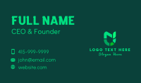Natural Agriculture Letter N Business Card