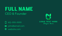 Natural Agriculture Letter N Business Card Design