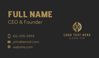 Cryptocurrency Letter H Business Card