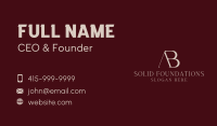 Accounting A & B Monogram Business Card