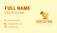 Pineapple Juice Drink Business Card Design