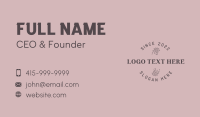 Ornate Business Card example 4