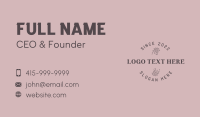 Natural Circle Flower Business Card