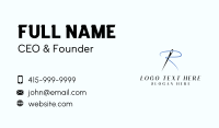 Stylish Fashion Tailor Letter R Business Card