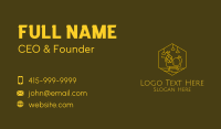 Monoline Yellow Fruit Cart Business Card Design