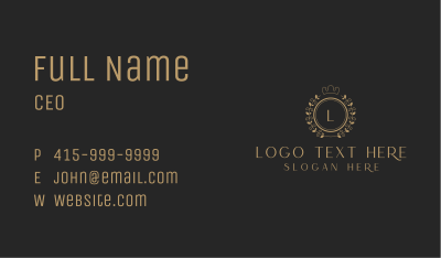 High End Royalty Shield Business Card