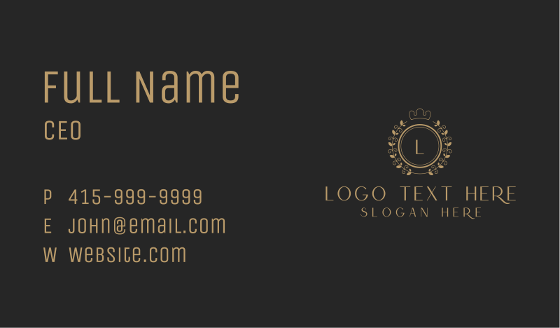High End Business Card example 3