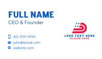 American Patriot Letter D  Business Card