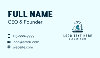 Blue Mint Emblem Business Card