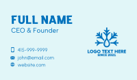 Blue Snowflake Drop  Business Card