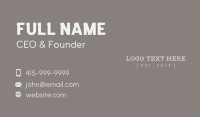 Modern Firm Wordmark Business Card